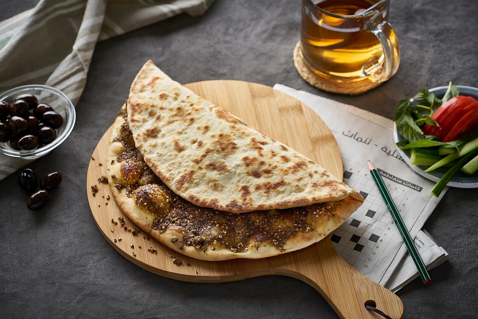 Manousheh with zaatar